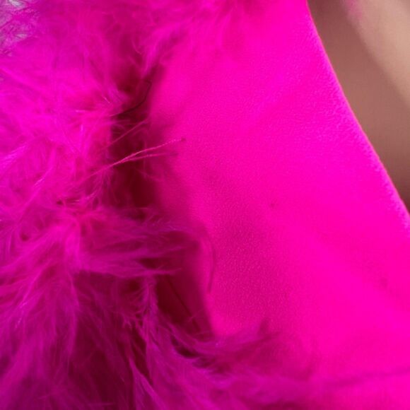 Antonio Melani Hot Pink Feather Crop Top Size 8 READ CONDITION/CALLOUT - Picture 8 of 8